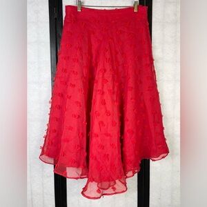 Chic A-Line Red Skirt